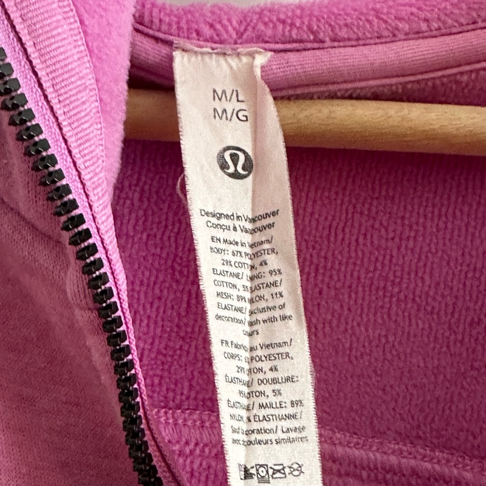 Lululemon Athletica Magenta Half-Zip Jacket - Picture 2 of 5